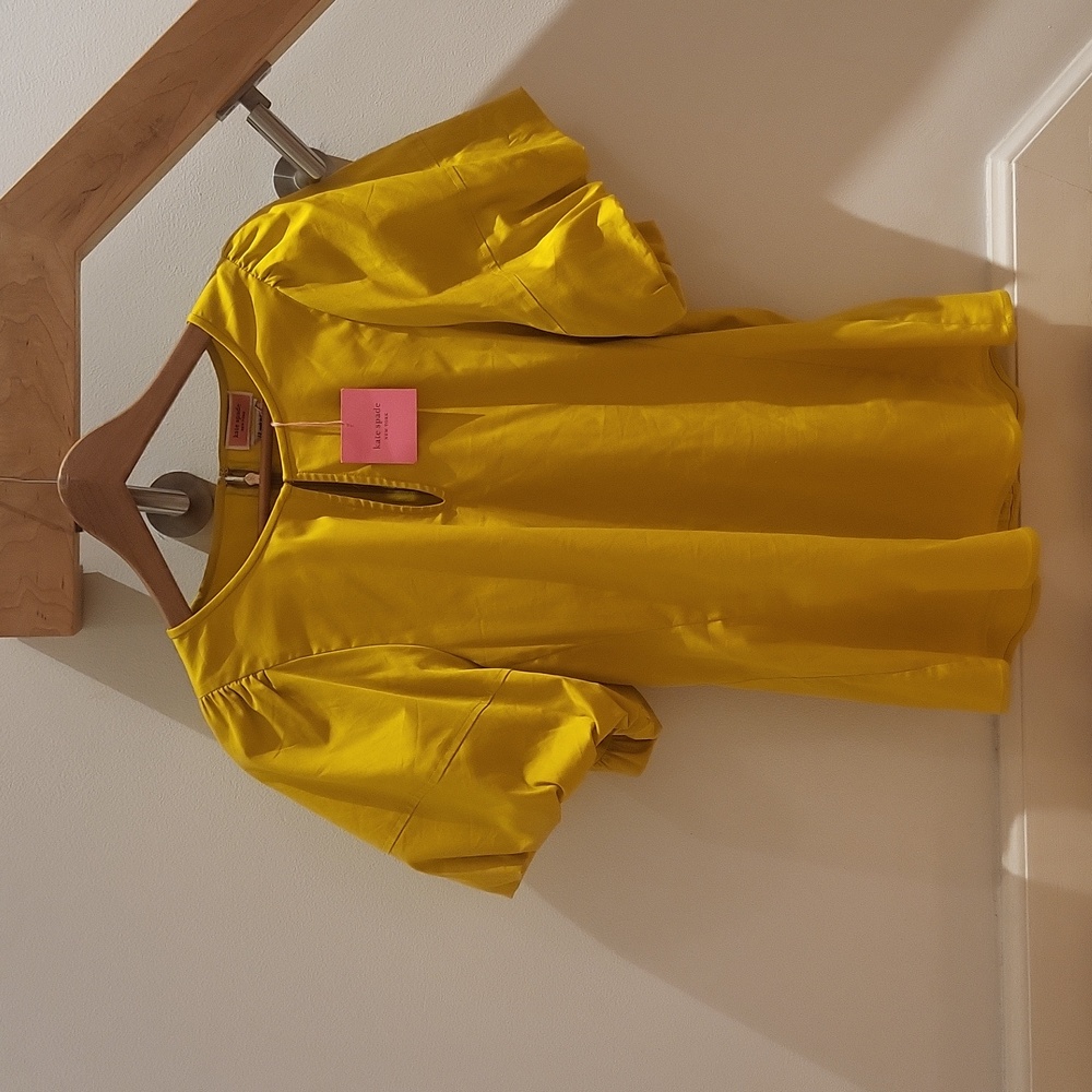 Kate Spade Puff Sleeve Popplin Blouse